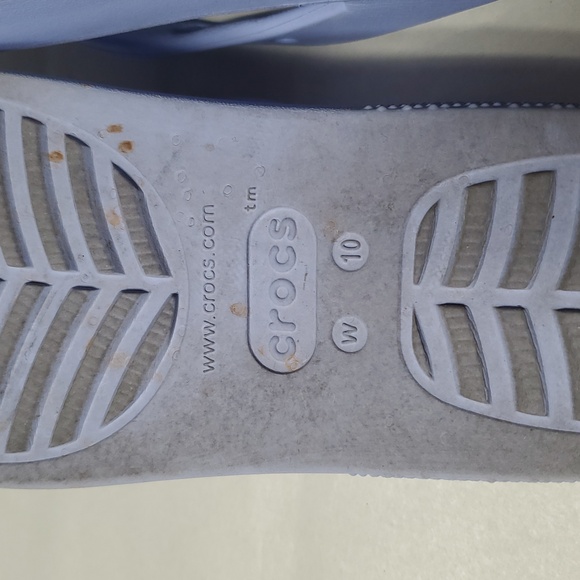 CROCS Classic Flip Flop Platform Sandals Size 10 Perriwinkle Womens - Picture 12 of 16